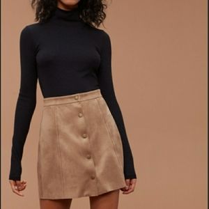 💝Wilfred free faux suede mini skirt